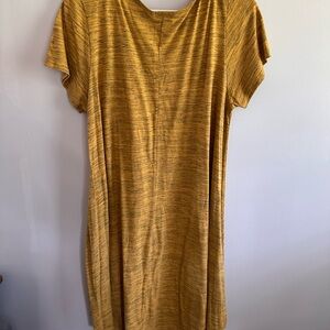 LuLaRoe Mustard Yellow Short Sleeve Shift Dress